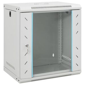vidaXL Armadietto di Rete a Parete 12U da 19" IP20 53x40x60 cm