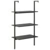 vidaXL Scaffale Pendente a 3 Livelli Nero 64x35x120,5 cm