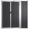 vidaXL Capanno per Attrezzi Antracite 161x89x161 cm Acciaio Zincato