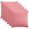 vidaXL Federa 6 pz HEERLEN Rosa 80 x 80 cm Tessuto