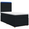 vidaXL Letto box spring con materasso Nero 80 x 200 cm Tessuto