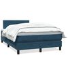vidaXL Giroletto a Molle con Materasso Blu Scuro 120x210 cm in Velluto