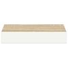 vidaXL Scaffali a Parete 2 pz Rovere e Bianco 23x23,5x3,8 cm in MDF