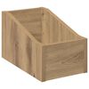 vidaXL Scatola per dischi LP Rovere Artigianale 18 x 32 x 18 cm