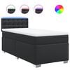vidaXL Giroletto a Molle con Materasso Nero 90x190 cm in Similpelle