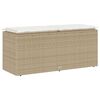 vidaXL Panca da Giardino con Cuscino Beige 110x40x44 cm in Polyrattan