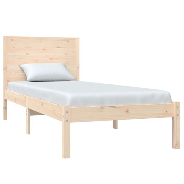 vidaXL Giroletto senza Materasso 90x200 cm in Legno Massello di Pino