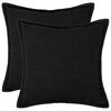 vidaXL Federa 2 pz HOUTEN Nero 80 x 80 cm Boucl&eacute;