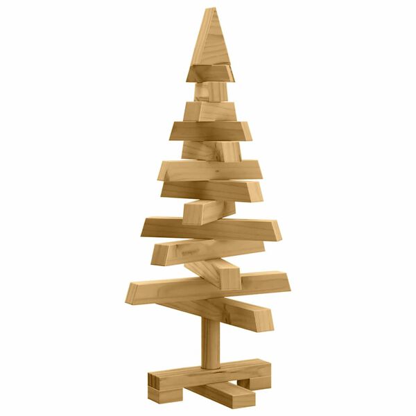 vidaXL Alberi di Natale Marrone 60 cm Legno di pino massello