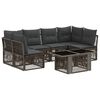 vidaXL Set Divano da Giardino 7 pz Grigio polyrattan