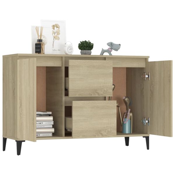 vidaXL Credenza Rovere Sonoma 102x35x70 cm in Legno Multistrato