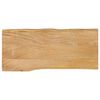 vidaXL Piano Tavolo 100x40x2,5 cm Bordi Vivi in Legno Massello Mango