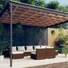 vidaXL Set Divani da Giardino 9 pz con Cuscini in Polyrattan Marrone