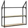vidaXL Scaffale Parete 3Ripiani Rovere Sonoma 80x21x78,5cm Multistrato