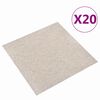 vidaXL Tappeto 20 pcs Beige chiaro 50 x 50 cm 100% Polipropilene