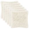 vidaXL Cuscino con cuscino HEERLEN 6 pz Bianco Fleece PV