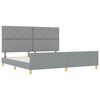 vidaXL Struttura del letto Grigio chiaro 200 x 200 cm Tessuto