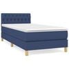 vidaXL Giroletto a Molle con Materasso Blu 80x200 cm inTessuto