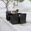 vidaXL Set da Pranzo da Giardino 5 pz Nero