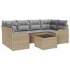 vidaXL Set Divano da Giardino Beige 55 x 55 x 37 cm polyrattan