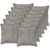 vidaXL Cuscino HOUTEN 12 pz Grigio Chiaro Fleece in microfibra