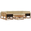 vidaXL Set di divani da esterno con cuscino 7 pcs Naturale e Beige