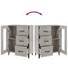 vidaXL Credenza Grigio Cemento 69,5x34x90 cm in Legno Multistrato