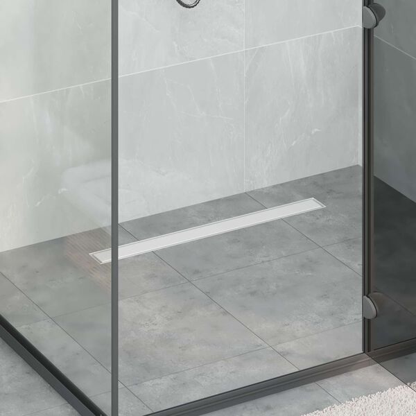 vidaXL Drenaggio doccia 2 in 1 Argento 70 cm Acciaio Inox 304