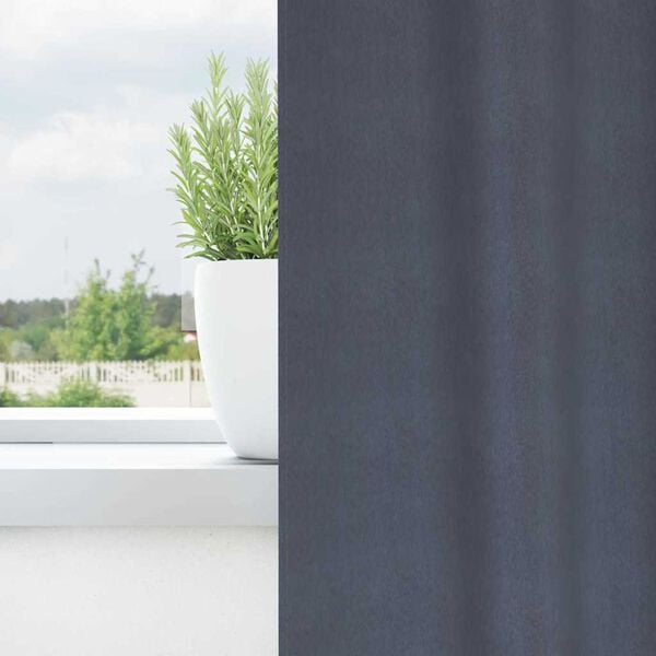 vidaXL Tende Blackout con Anelli 2 pcs Antracite 140 x 140 cm