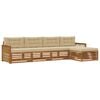 vidaXL Set di divani da esterno 5 pz Naturale e Beige