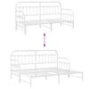 vidaXL Struttura per letto di giorno Bianco 75 x 190 cm Acciaio