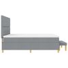 vidaXL Letto a molle con materasso Grigio chiaro 180 x 200 cm Tessuto
