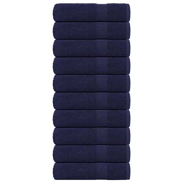 vidaXL Asciugamani da doccia FROGN 10 pz Blu navy 70x140 cm 360 g/m&sup2;