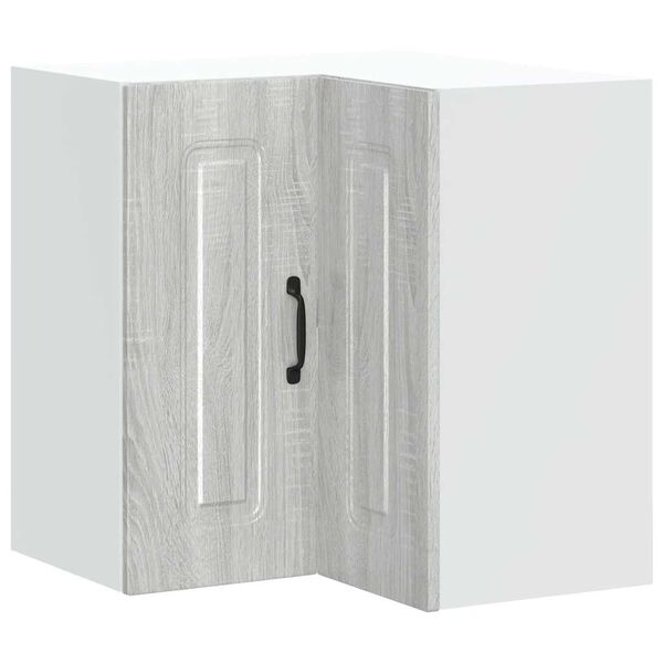 vidaXL Pensile da Cucina ad Angolo Kalmar Grigio Sonoma in Truciolato