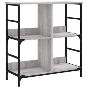 vidaXL Libreria Grigio Sonoma 78,5x33x82 cm in Legno Multistrato