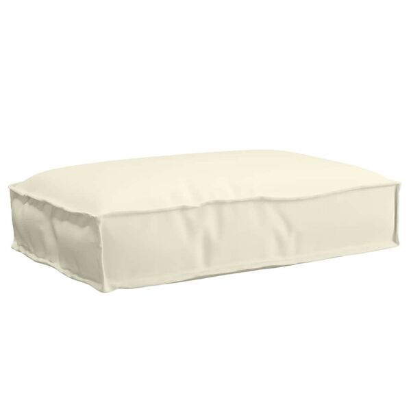 vidaXL Cuscino Crema 60 x 40 x 8 cm Tessuto Oxford