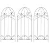 vidaXL Supporti da Giardino per Piante 3 pz Neri 40x100 cm in Ferro