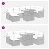 vidaXL Set Divano da Giardino 8pz con Cuscini Grigio Polyrattan Acacia