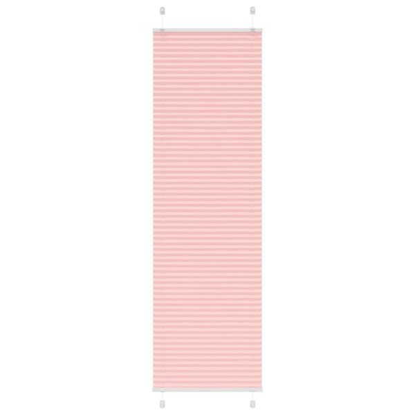 vidaXL Tenda Plissettata Rosa 65x200 cm Larghezza Tessuto 64,4 cm