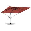 vidaXL Parasol Roma a braccio Rosso e Nero 352 x 251 x 260 cm