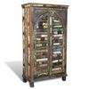 vidaXL Libreria Multicolore in Legno Riciclato con 3 Scaffali e 2 Ante