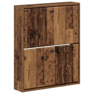 vidaXL Mobiletto per Scarpe da Muro BREDA 71 x 17 x 86 cm Legno antico
