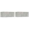 vidaXL Mobili TV 2 pz Grigio Cemento 80x30x30 cm in Legno Multistrato