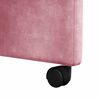 vidaXL Sedie da Pranzo con Ruote 2 pcs Rosa 58 x 67 x 97 cm Velluto