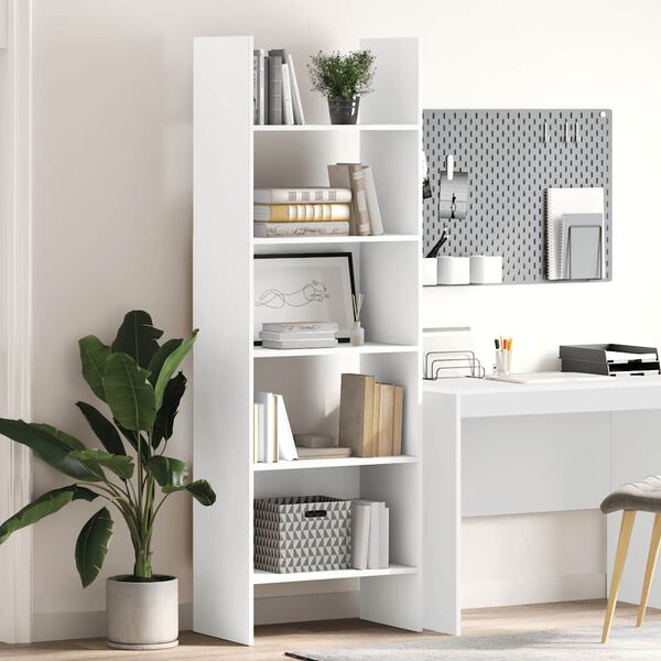 vidaXL Libreria Bianca 60x35x180 cm in Legno Multistrato