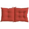 vidaXL Cuscini Sedia Schiena Bassa 2 pz Rosso M&eacute;lange 100x50x7 Tessuto