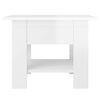 vidaXL Tavolino da Salotto Bianco Lucido 55x55x42 cm Legno Multistrato