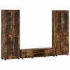 vidaXL Set mobile TV FLORIN 3 pz Rovere fum&eacute; Legno ingegnerizzato