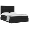 vidaXL Letto con contenitore e materasso Nero 140 x 190 cm Poliestere