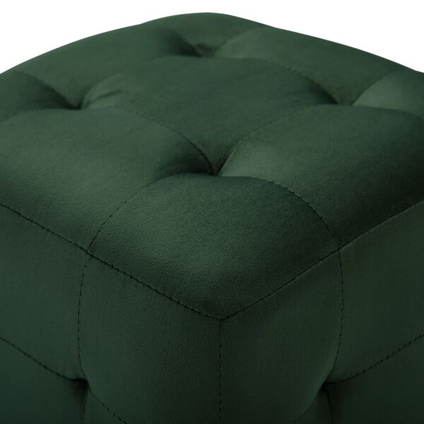 vidaXL Comodini 2 pz Verde 30x30x30 cm in Tessuto Vellutato